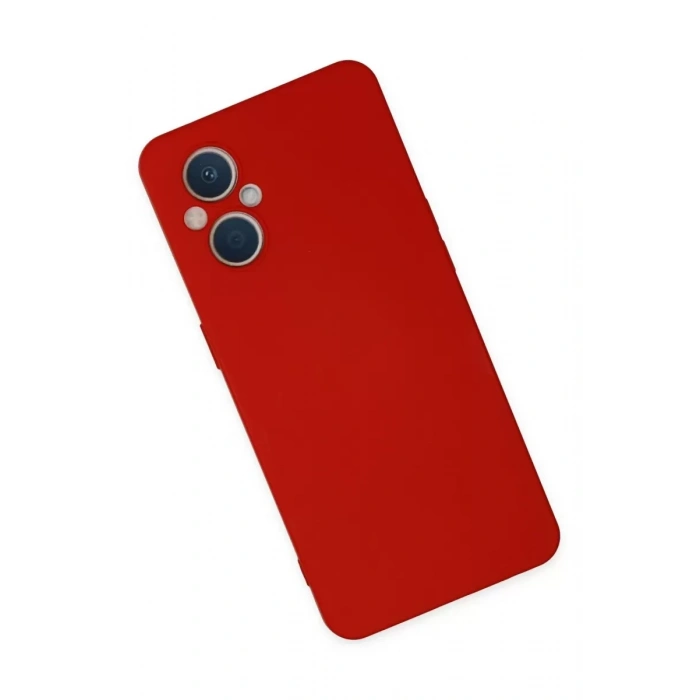 Reno 7 Lite Kılıf Nano içi Kadife Silikon - Kırmızı