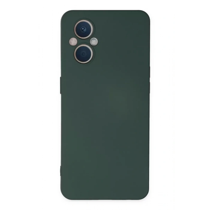 Reno 7 Lite Kılıf Nano içi Kadife Silikon - Koyu Yeşil