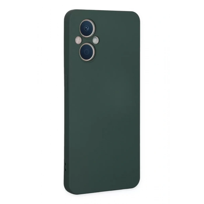 Reno 7 Lite Kılıf Nano içi Kadife Silikon - Koyu Yeşil
