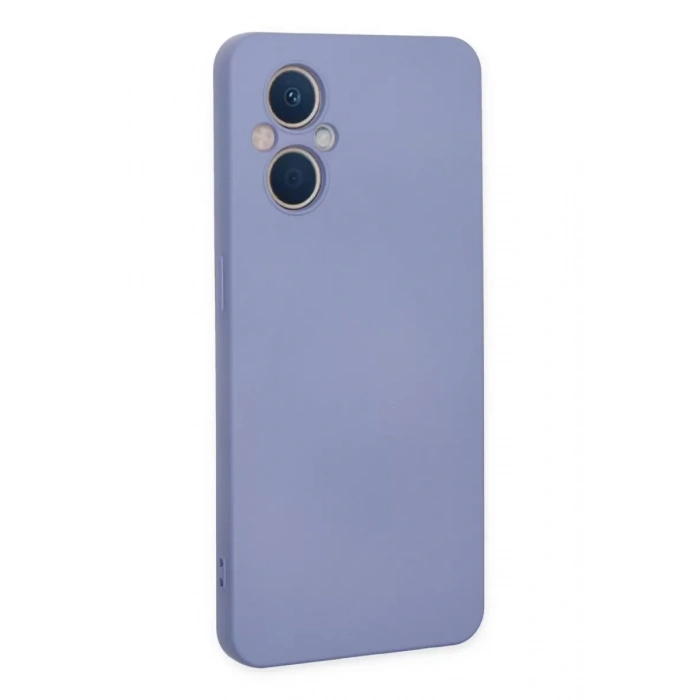 Reno 7 Lite Kılıf Nano içi Kadife Silikon - Lila