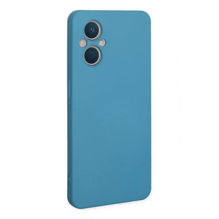 Reno 7 Lite Kılıf Nano içi Kadife Silikon - Mavi