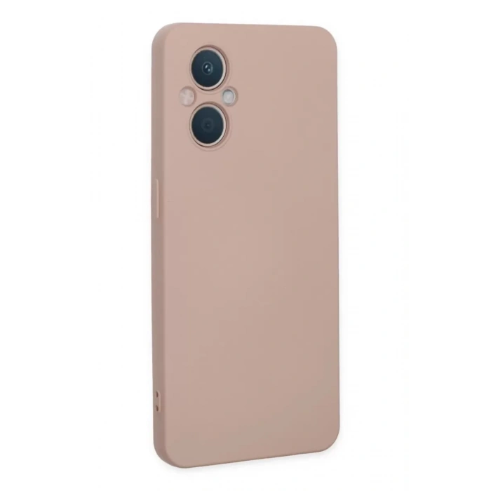 Reno 7 Lite Kılıf Nano içi Kadife Silikon - Pudra