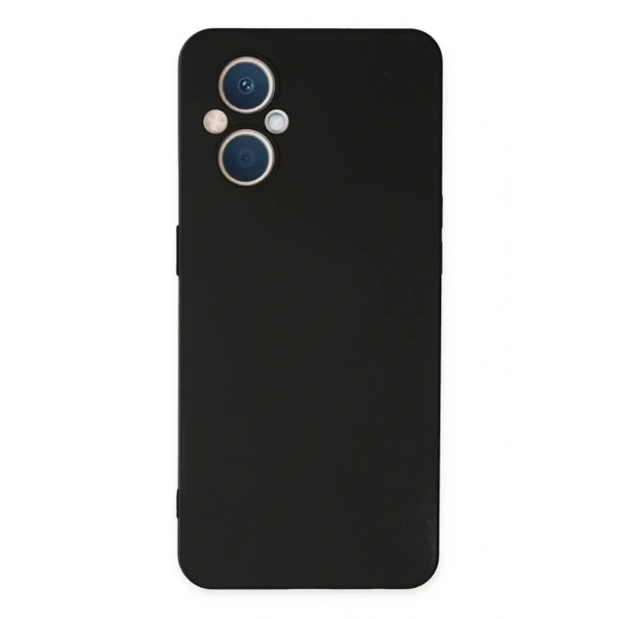 Reno 7 Lite Kılıf Nano içi Kadife Silikon - Siyah