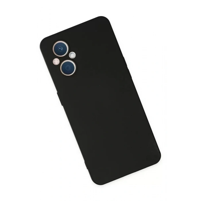 Reno 7 Lite Kılıf Nano içi Kadife Silikon - Siyah