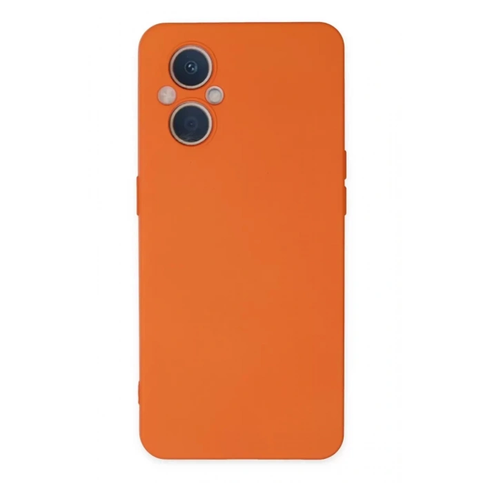 Reno 7 Lite Kılıf Nano içi Kadife Silikon - Turuncu