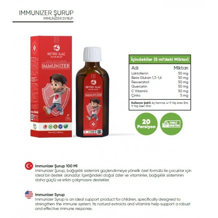 Retro İlaç Immunizer Bağışıklık Güçlendirici 100 ml