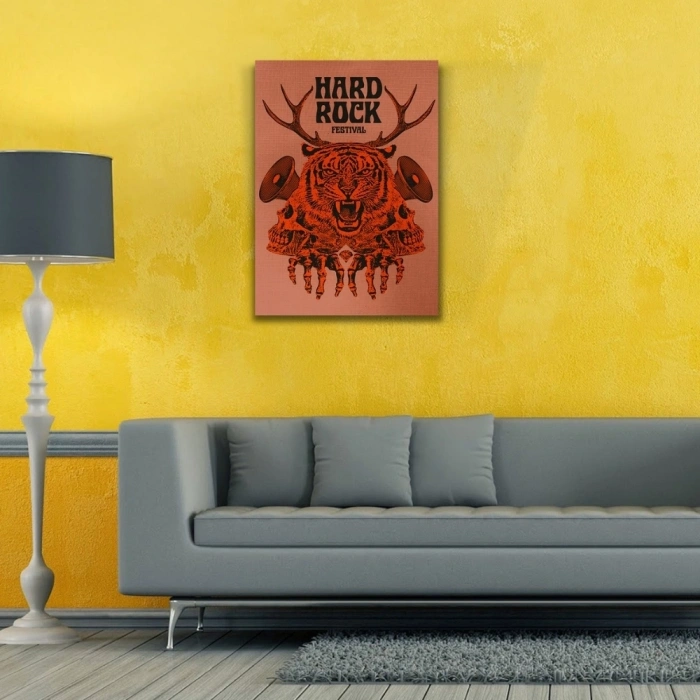 Rock Festival Afişi Kanvas Tablo 50 x 70