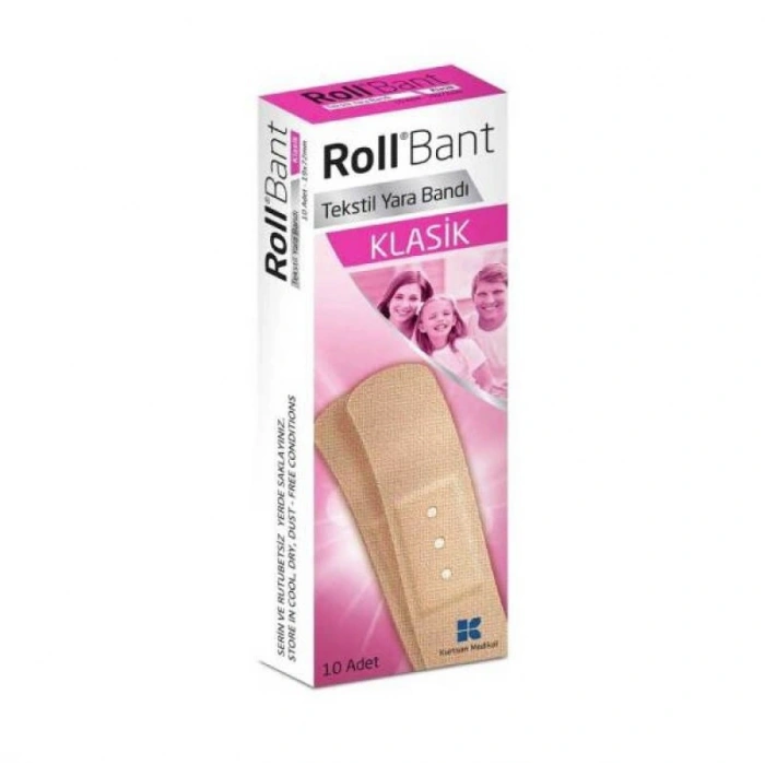 Roll Bant Tekstil Yara Bandı Klasik 10lu