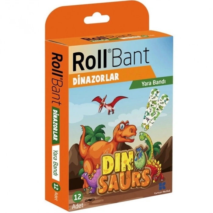 Roll Bant Yara Bandı Dinozorlar 12li