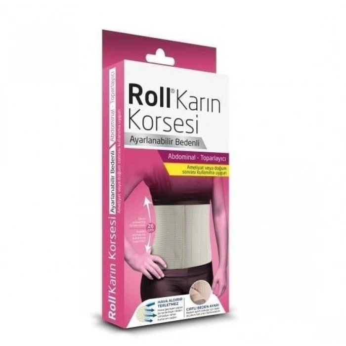 Roll Karın Korsesi Ayarlanabilir Bedenli 26 cm