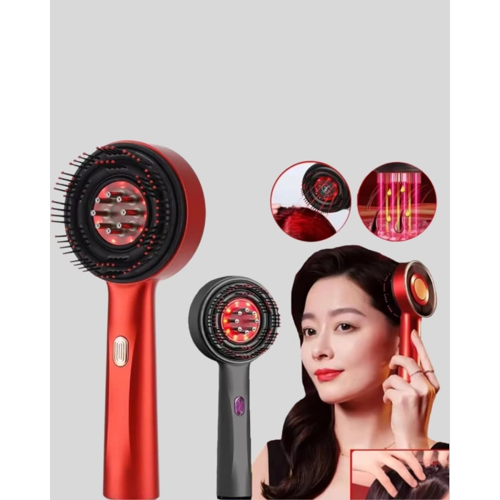 Saç Büyüme Destekleyici Elektrikli Masaj Tarak LED ve Titreşimli