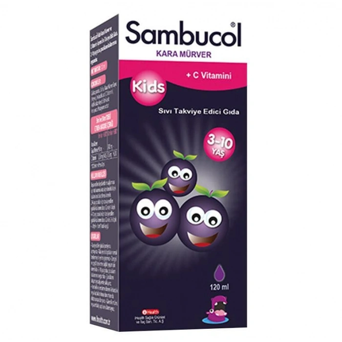 Sambucol Kids Kara Mürver Özütü C Vitamini Çinko 120 ml