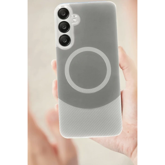 Samsung A26 Kılıf Maya Karbon Kapak - Gri