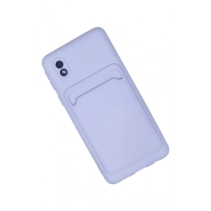 Samsung Galaxy A01 Core Kılıf Kelvin Kartvizitli Silikon - Lila