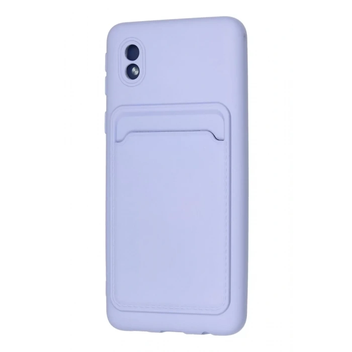 Samsung Galaxy A01 Core Kılıf Kelvin Kartvizitli Silikon - Lila