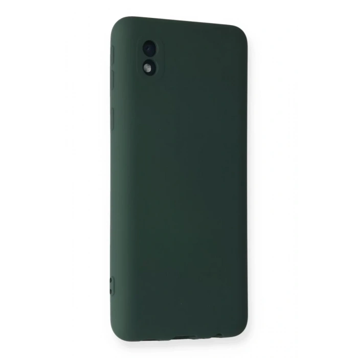 Samsung Galaxy A01 Core Kılıf Nano içi Kadife Silikon - Koyu Yeşil