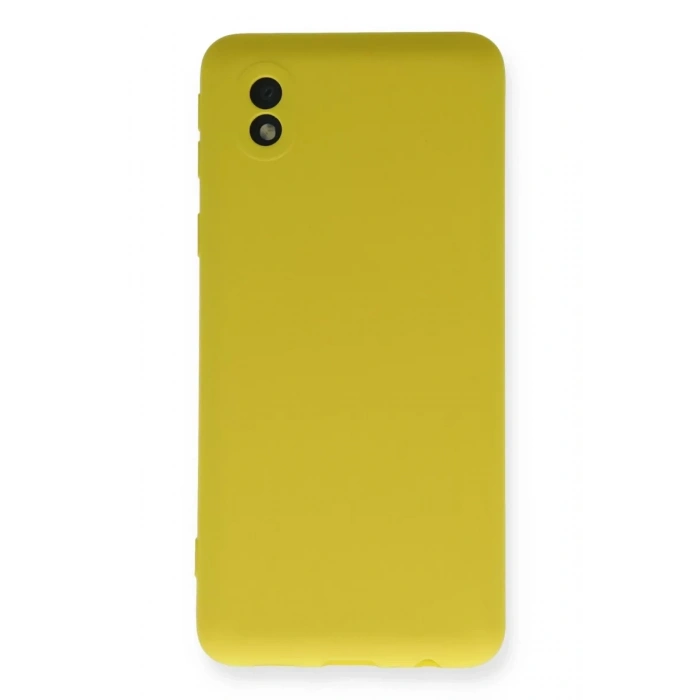 Samsung Galaxy A01 Core Kılıf Nano içi Kadife Silikon - Sarı