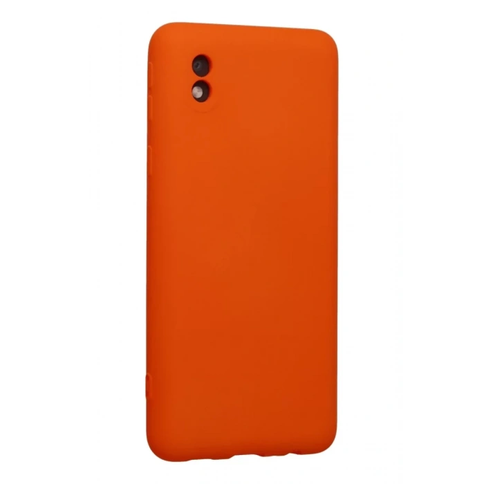 Samsung Galaxy A01 Core Kılıf Nano içi Kadife Silikon - Turuncu
