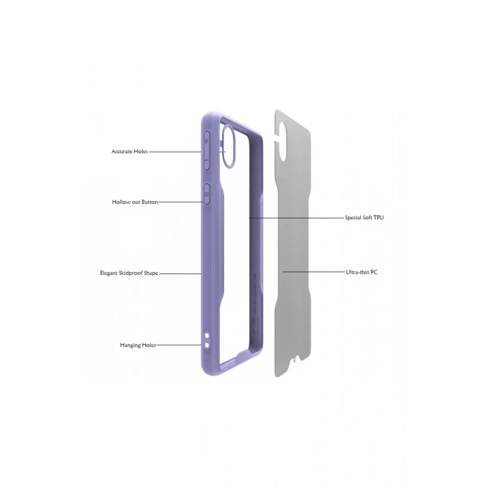 Samsung Galaxy A01 Core Kılıf Platin Silikon - Lacivert