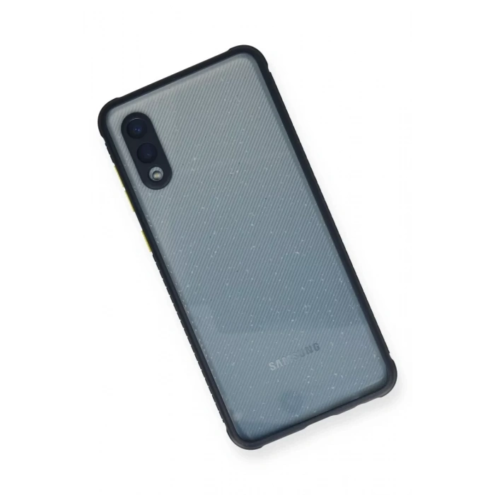 Samsung Galaxy A02 Kılıf Miami Şeffaf Silikon - Lacivert