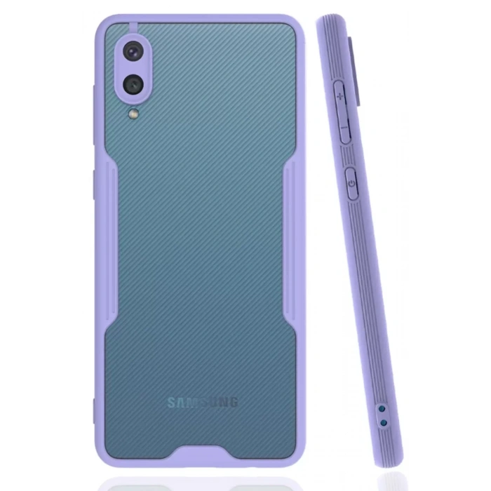 Samsung Galaxy A02 Kılıf Platin Silikon - Lila