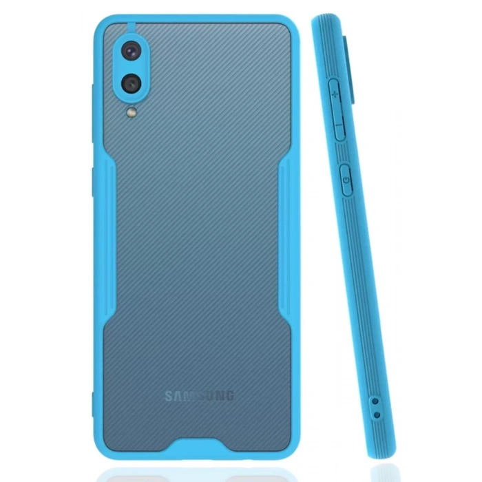 Samsung Galaxy A02 Kılıf Platin Silikon - Mavi