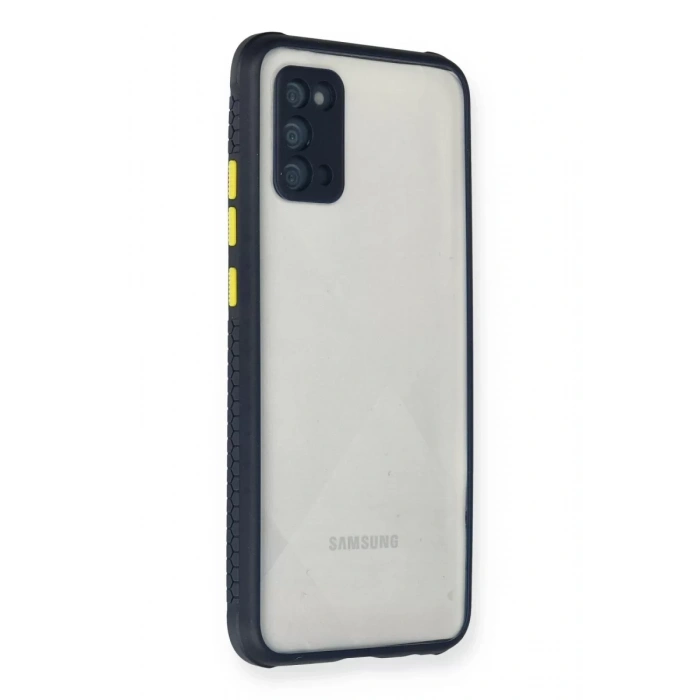 Samsung Galaxy A02S Kılıf Miami Şeffaf Silikon - Lacivert