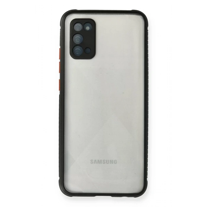 Samsung Galaxy A02S Kılıf Miami Şeffaf Silikon - Siyah