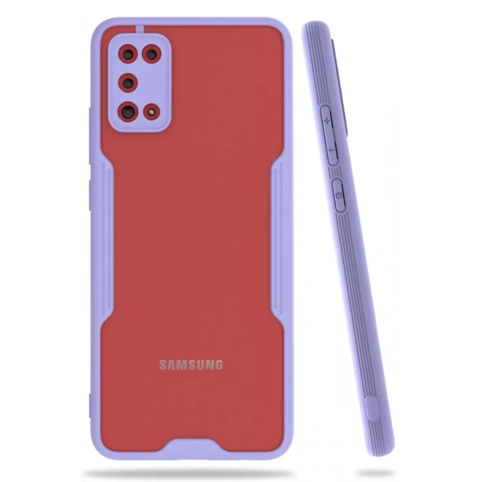 Samsung Galaxy A02S Kılıf Platin Silikon - Lila