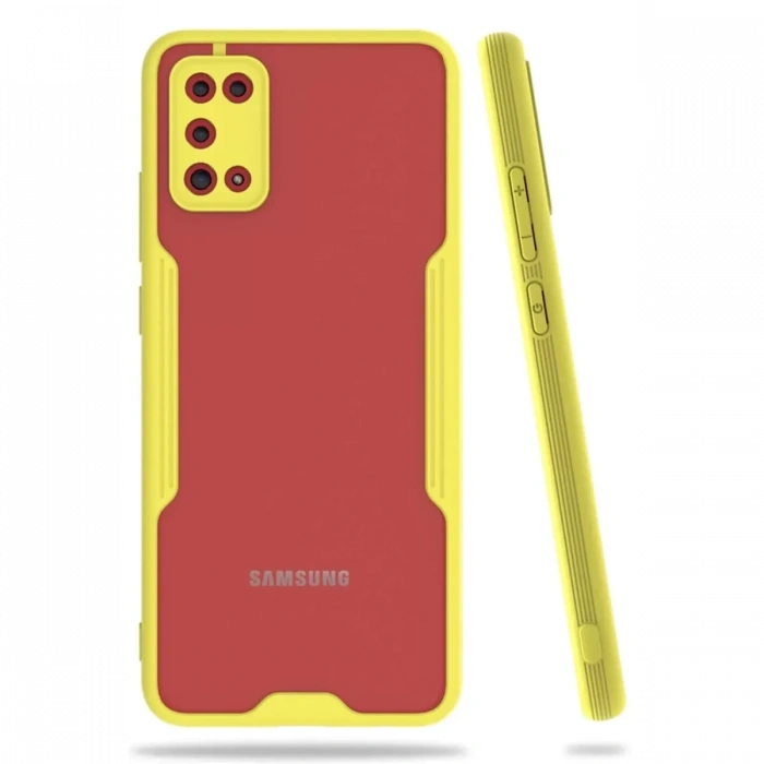 Samsung Galaxy A02S Kılıf Platin Silikon - Sarı