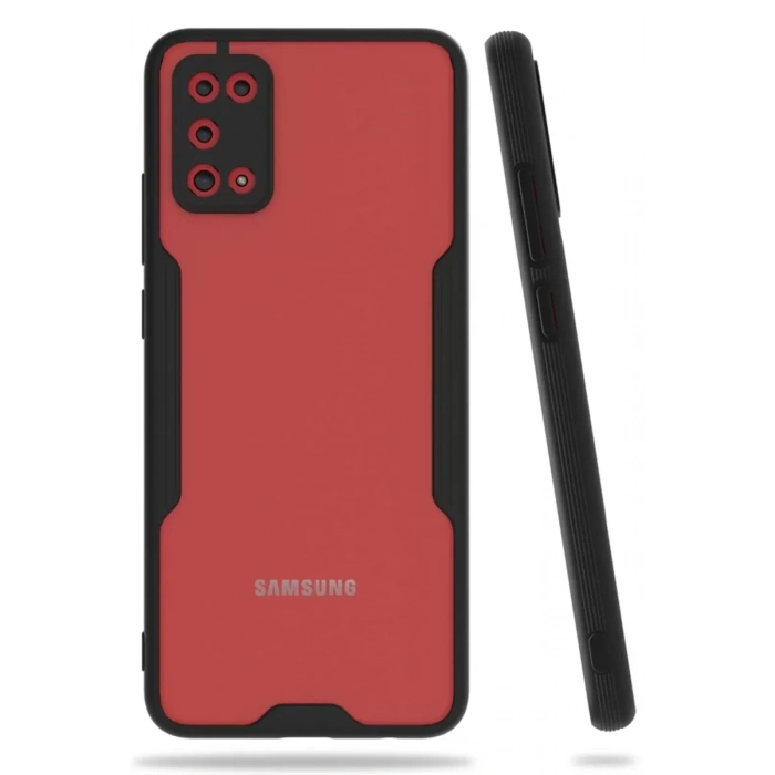 Samsung Galaxy A02S Kılıf Platin Silikon - Siyah
