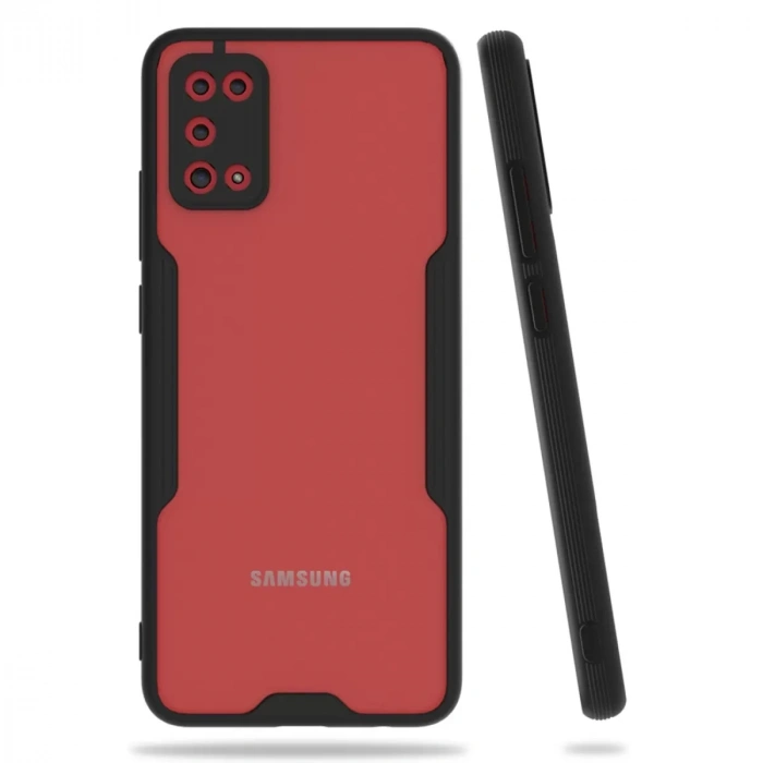 Samsung Galaxy A02S Kılıf Platin Silikon - Siyah