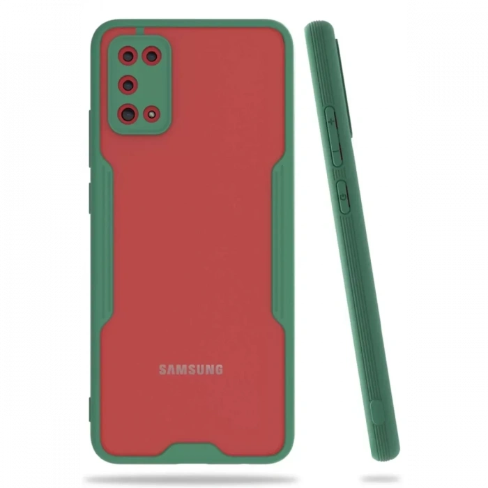 Samsung Galaxy A02S Kılıf Platin Silikon - Yeşil
