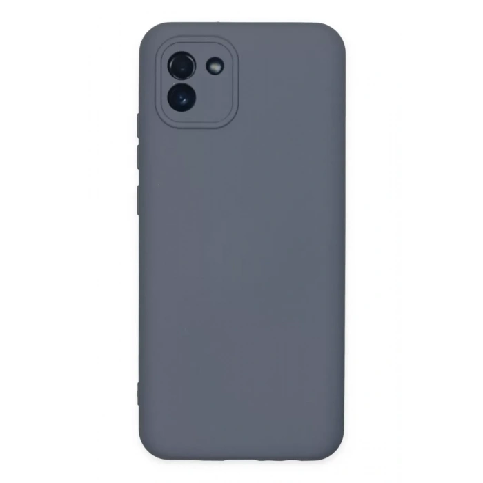 Samsung Galaxy A03 Kılıf Nano içi Kadife Silikon - Gri