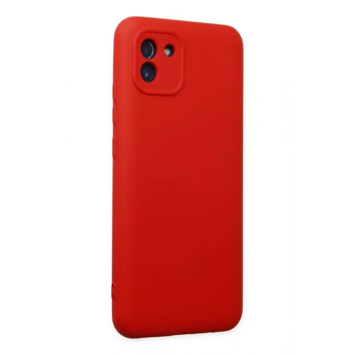 Samsung Galaxy A03 Kılıf Nano içi Kadife Silikon - Kırmızı