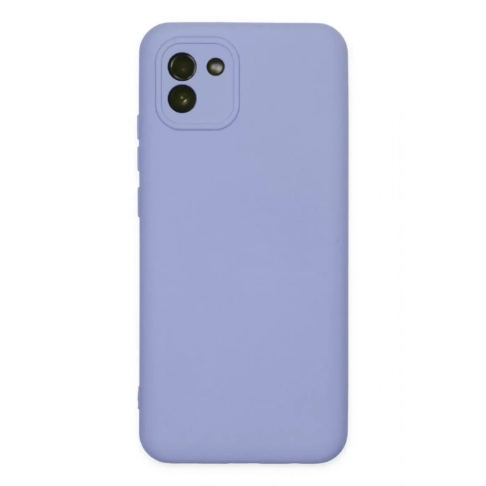 Samsung Galaxy A03 Kılıf Nano içi Kadife Silikon - Lila