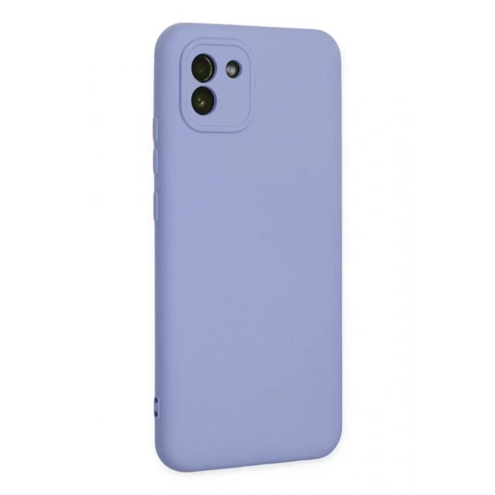 Samsung Galaxy A03 Kılıf Nano içi Kadife Silikon - Lila