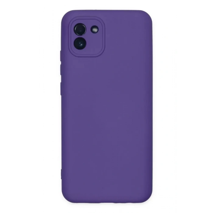 Samsung Galaxy A03 Kılıf Nano içi Kadife Silikon - Mor