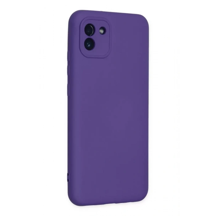 Samsung Galaxy A03 Kılıf Nano içi Kadife Silikon - Mor