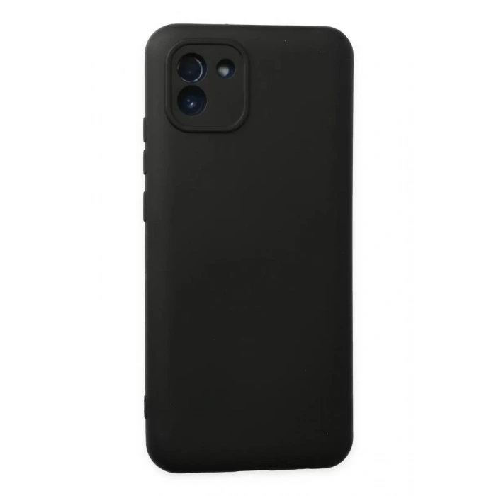 Samsung Galaxy A03 Kılıf Nano içi Kadife Silikon - Siyah