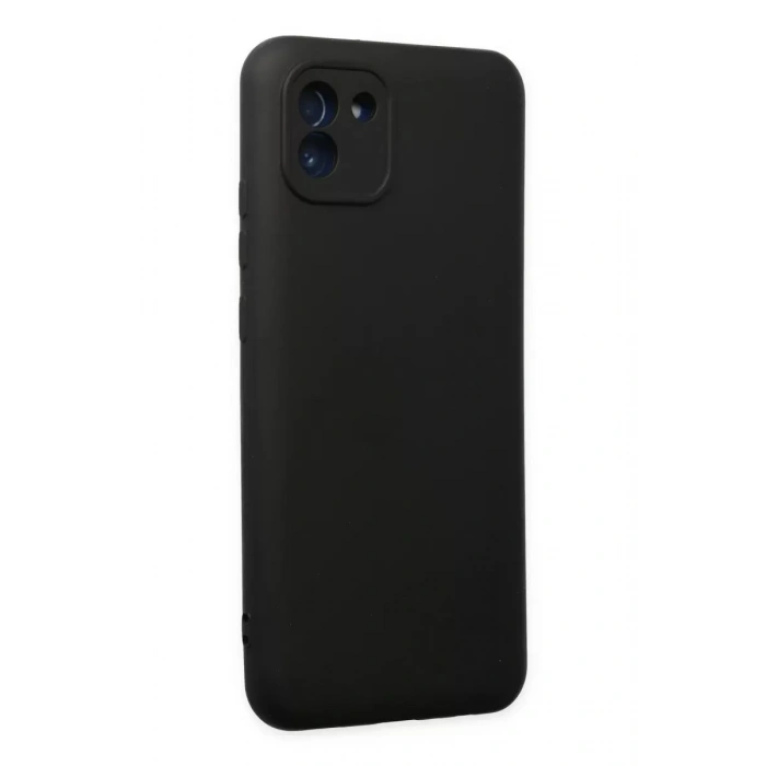 Samsung Galaxy A03 Kılıf Nano içi Kadife Silikon - Siyah