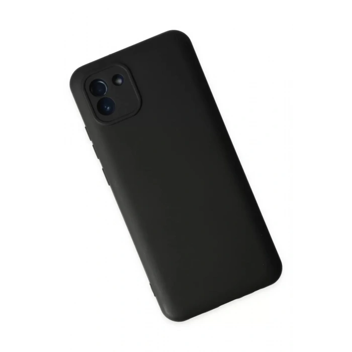 Samsung Galaxy A03 Kılıf Nano içi Kadife Silikon - Siyah