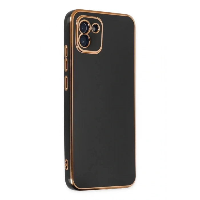 Samsung Galaxy A03 Kılıf Volet Silikon - Siyah