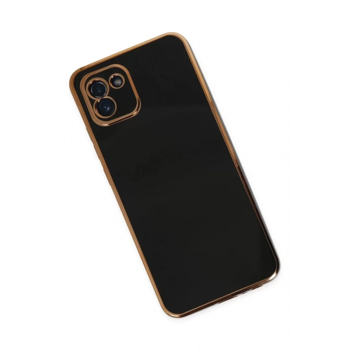 Samsung Galaxy A03 Kılıf Volet Silikon - Siyah