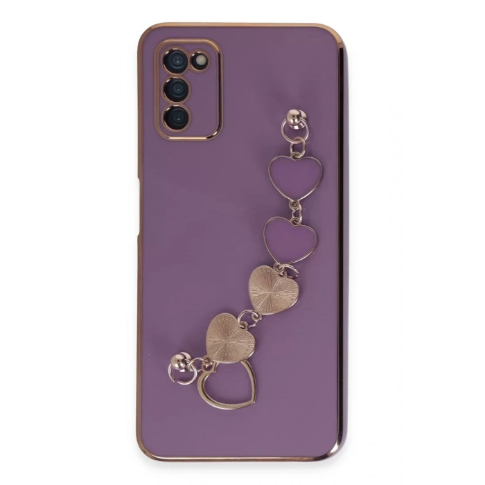 Samsung Galaxy A03S Kılıf Esila Silikon - Mor