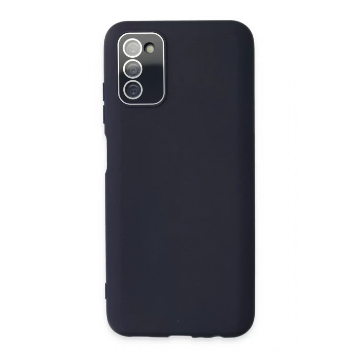Samsung Galaxy A03S Kılıf Lansman Glass Kapak - Lacivert