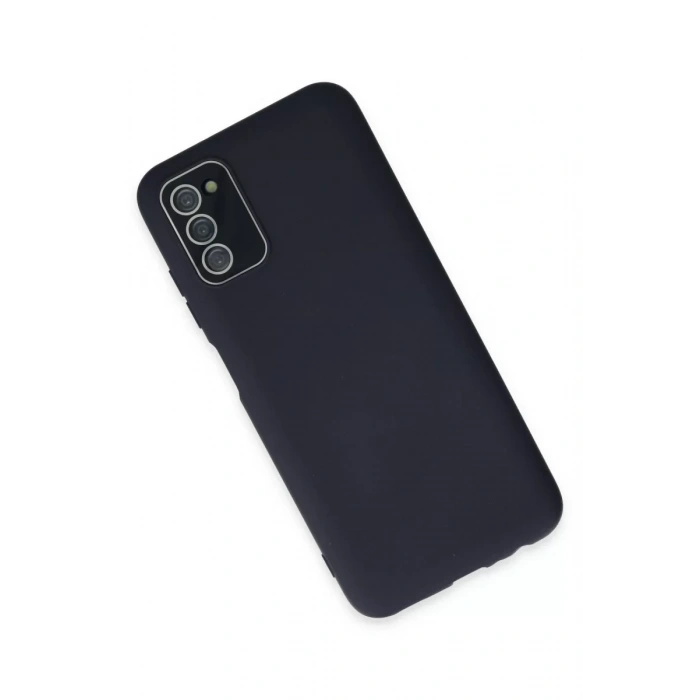 Samsung Galaxy A03S Kılıf Lansman Glass Kapak - Lacivert