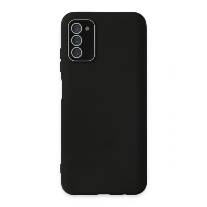 Samsung Galaxy A03S Kılıf Lansman Glass Kapak - Siyah