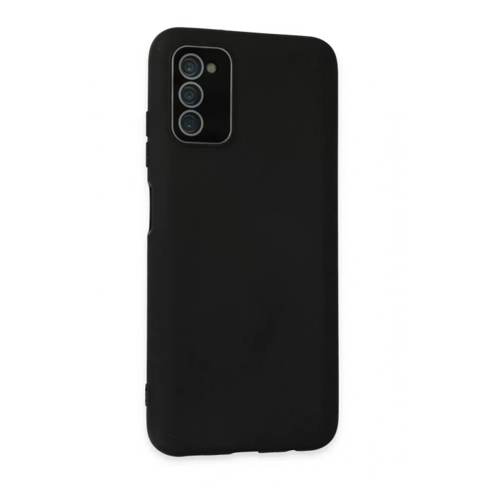 Samsung Galaxy A03S Kılıf Lansman Glass Kapak - Siyah