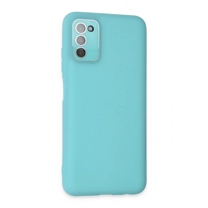 Samsung Galaxy A03S Kılıf Lansman Glass Kapak - Turkuaz
